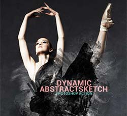 PS动作－抽象素描：Dynamic Abstract Sketch